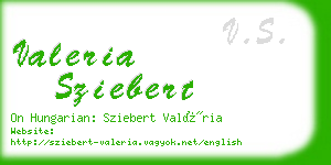 valeria sziebert business card